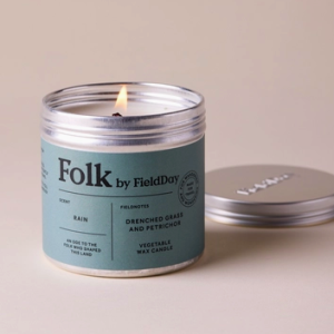 FieldDay Rain candle tin